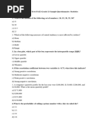 NAT Questinaire Sample Statistics