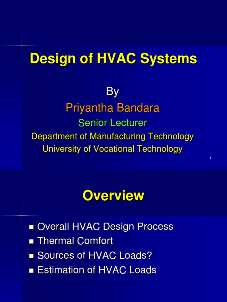 Design and Analysis of HVAC Systems: A Comprehensive Overview of the ...