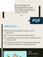Module 6 Nature of Organizing