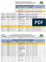 Plazas Vacantes Nivel Secundaria