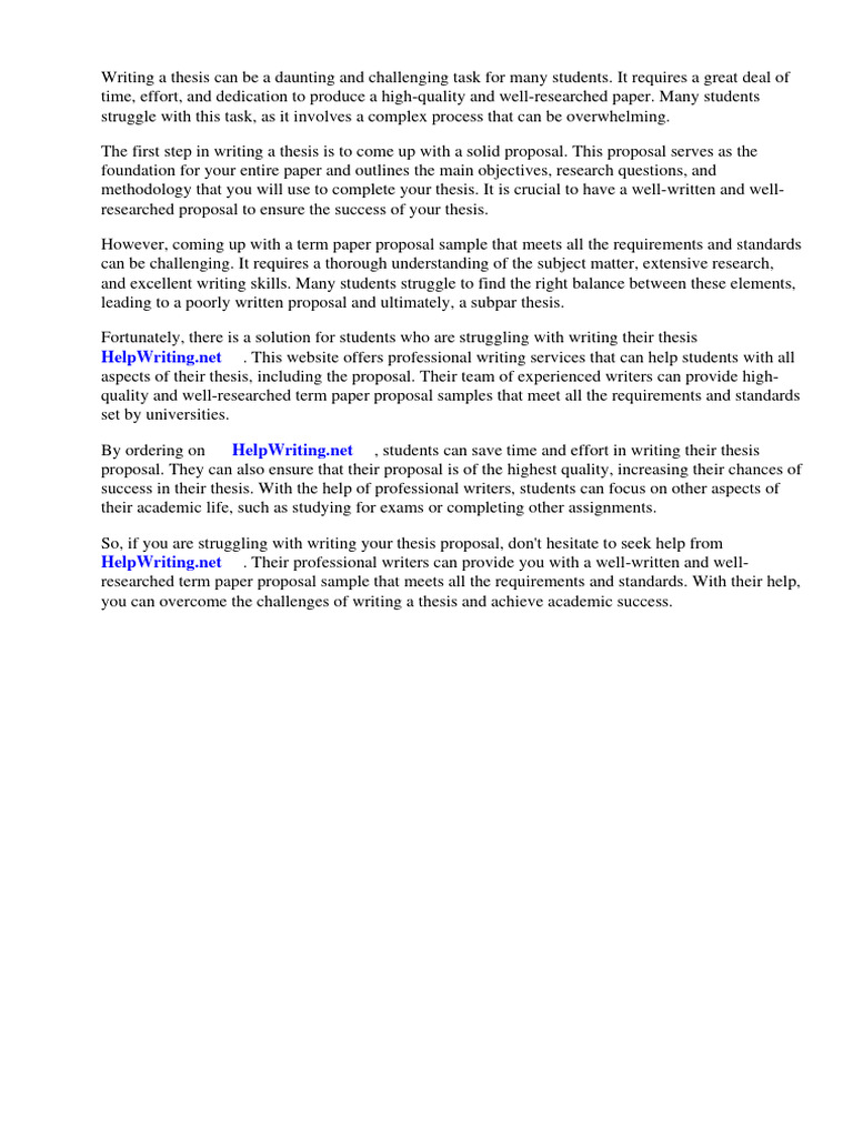 HOW TO WRITE A TERM PAPER PROPOSAL visual data 5