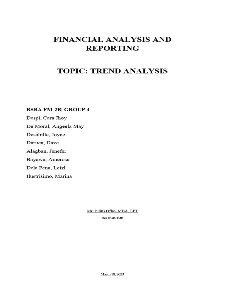Financial Trend Analysis Explained | PDF | Balance Sheet | Equity (Finance)