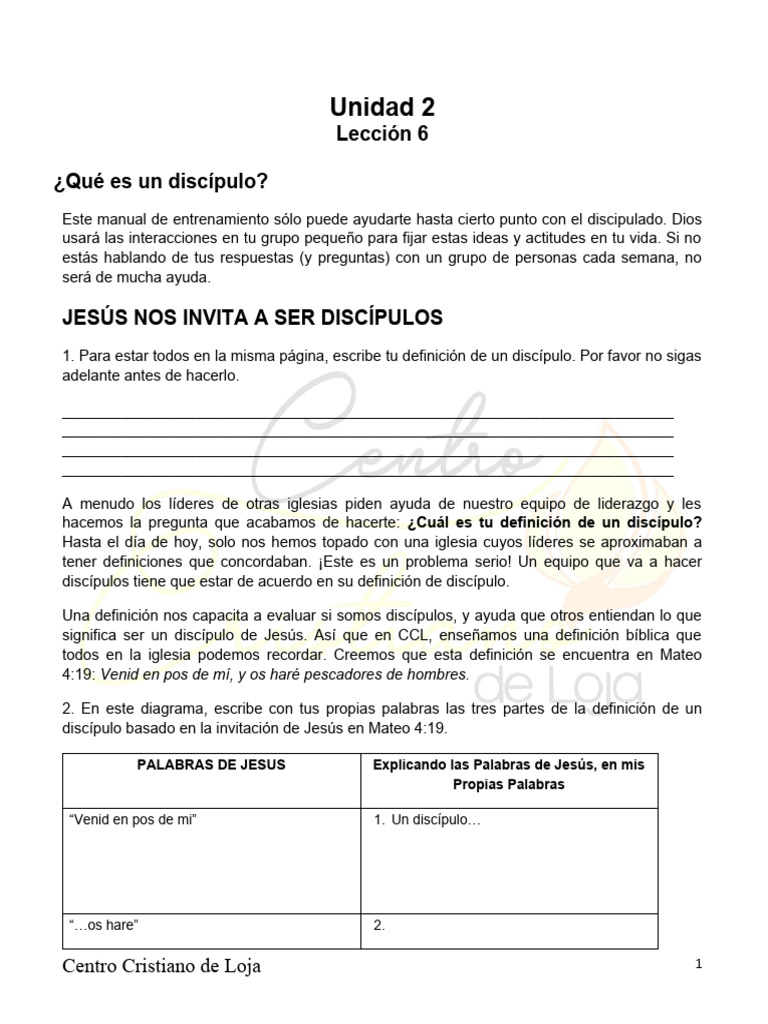 Definición de Discípulo en CCL | PDF | Jesús | María, madre de Jesús