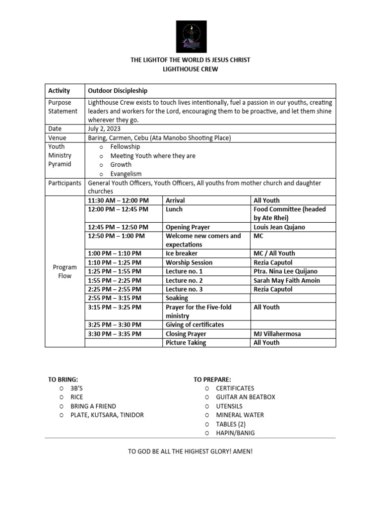 July 2 - Discipleship Prog | PDF | Protestant Denominational Families ...