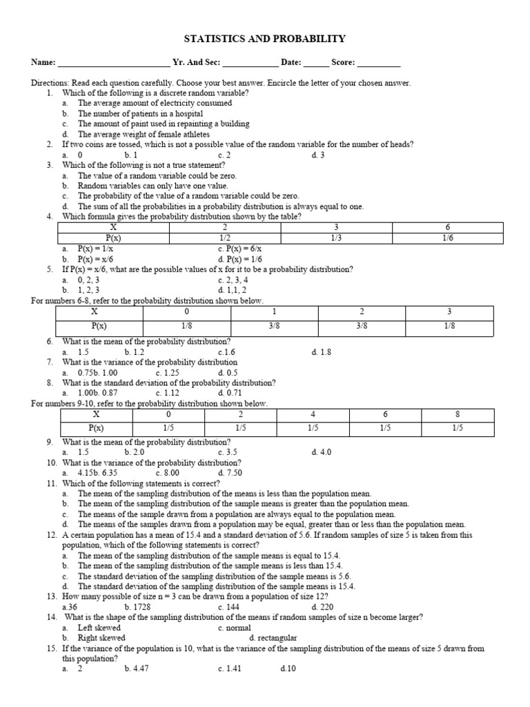 Post test stat pdf statistics standard error