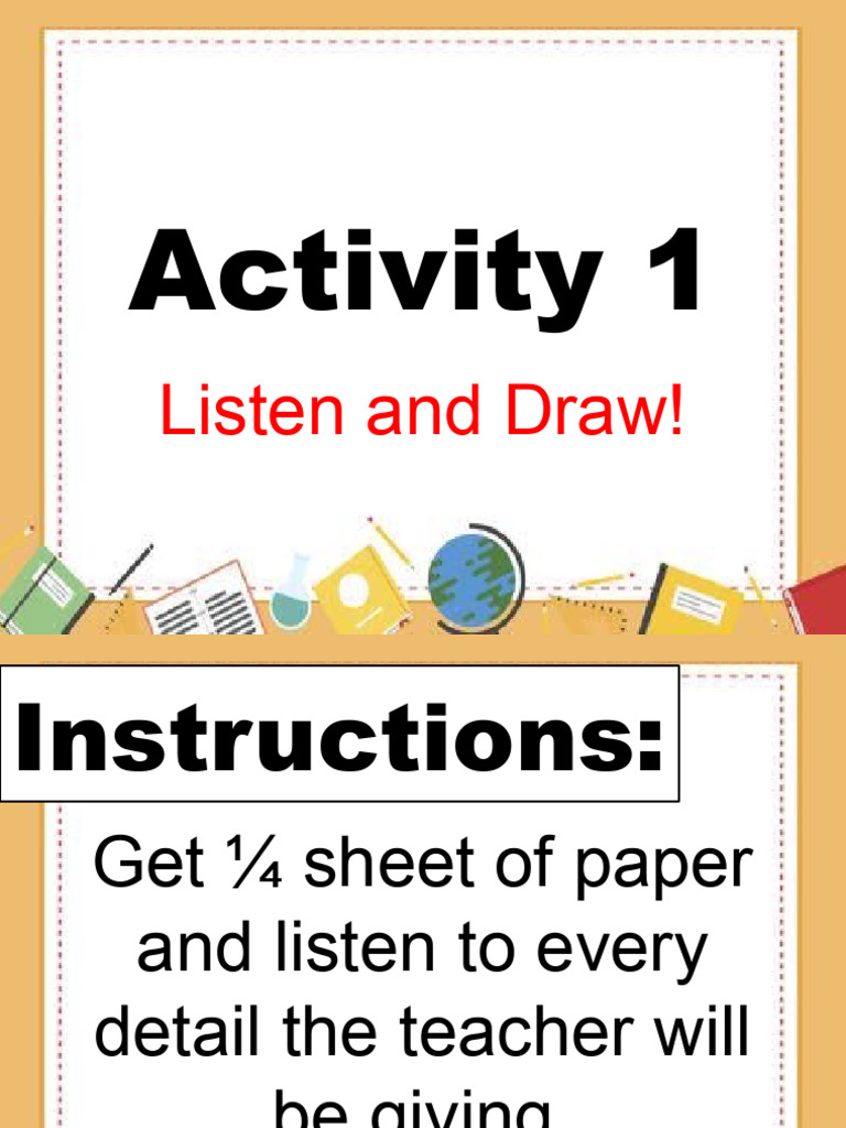 Activity 1: Listen and Draw! | PDF | Plot (Narrative)
