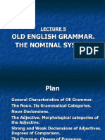 Lecture 5 OE Grammar - Nominal System