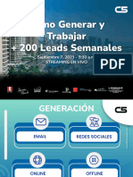 Agentes - Streaming Septiembre 7 2023 - Cómo Generar y Trabajar + 200 Leads Semanales