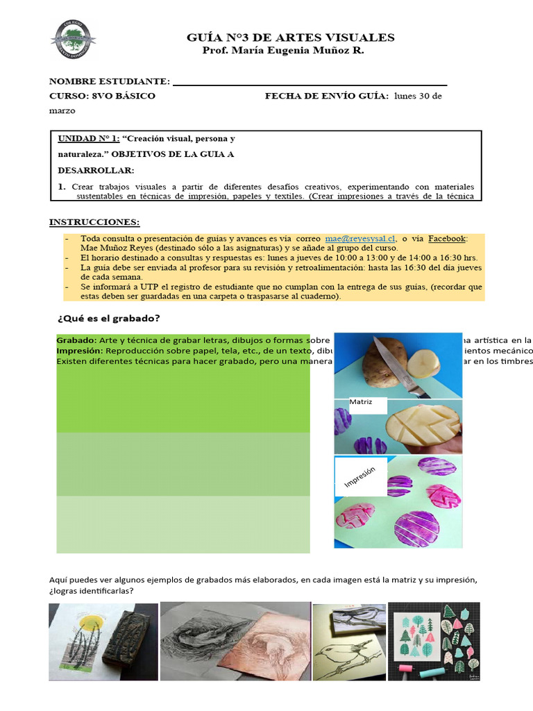 3a Guía Artes 8vo Bas. PDF