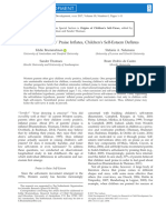 Cuando Los Elogios Son Inflados, El Autoestima Decrece