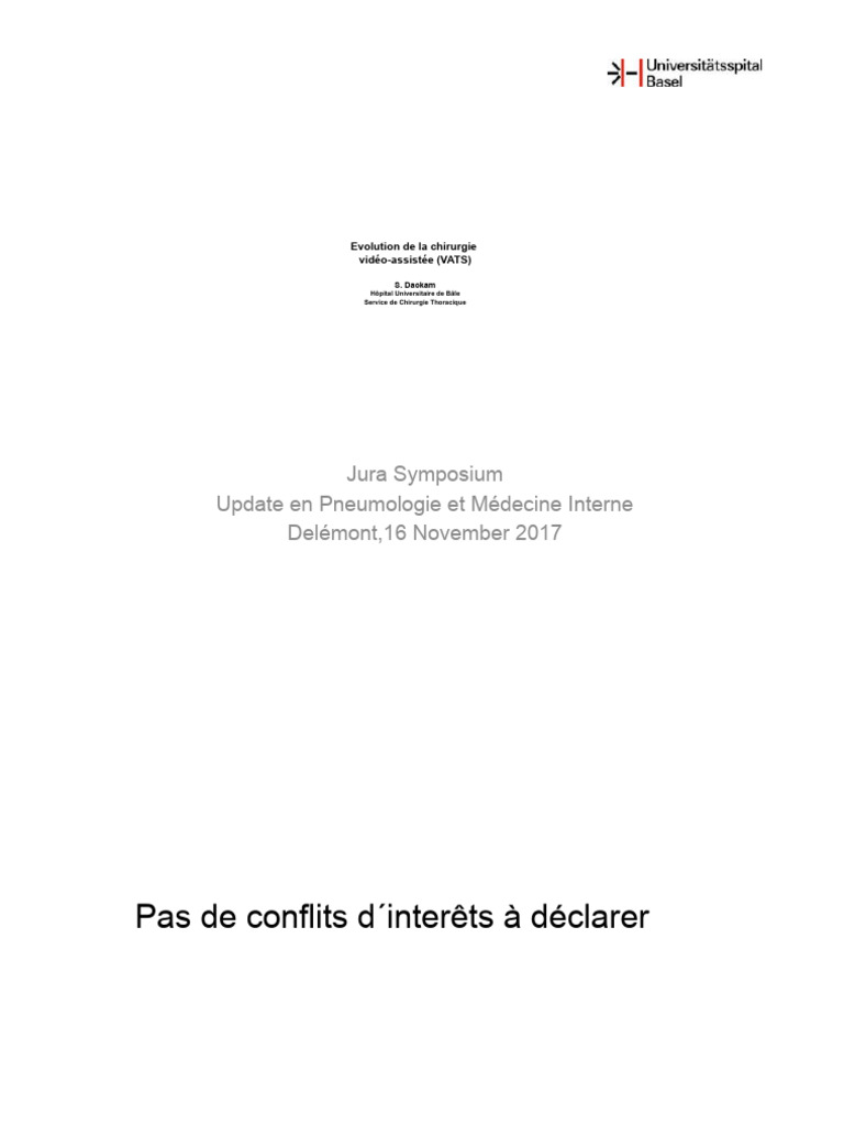 Lobectomie par VATS : Évolution et Avantages | PDF | Médecine clinique ...