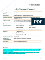 Indigo BSP Form of Payment: Advisory Number: Effective Date: High Level Description