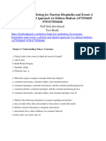 Test Bank For Marketing For Tourism Hospitality and Events A Global and Digital Approach 1St Edition Hudson 1473926645 9781473926646 Full Chapter PDF