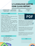 Cyan Illustration Preschool Class Report Card