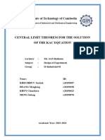 Central Limit Theorem For The Solution of The Kac Equation