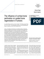 The Influence of Cortical Bone Perforation On Guided Bone Regeneration in Humans
