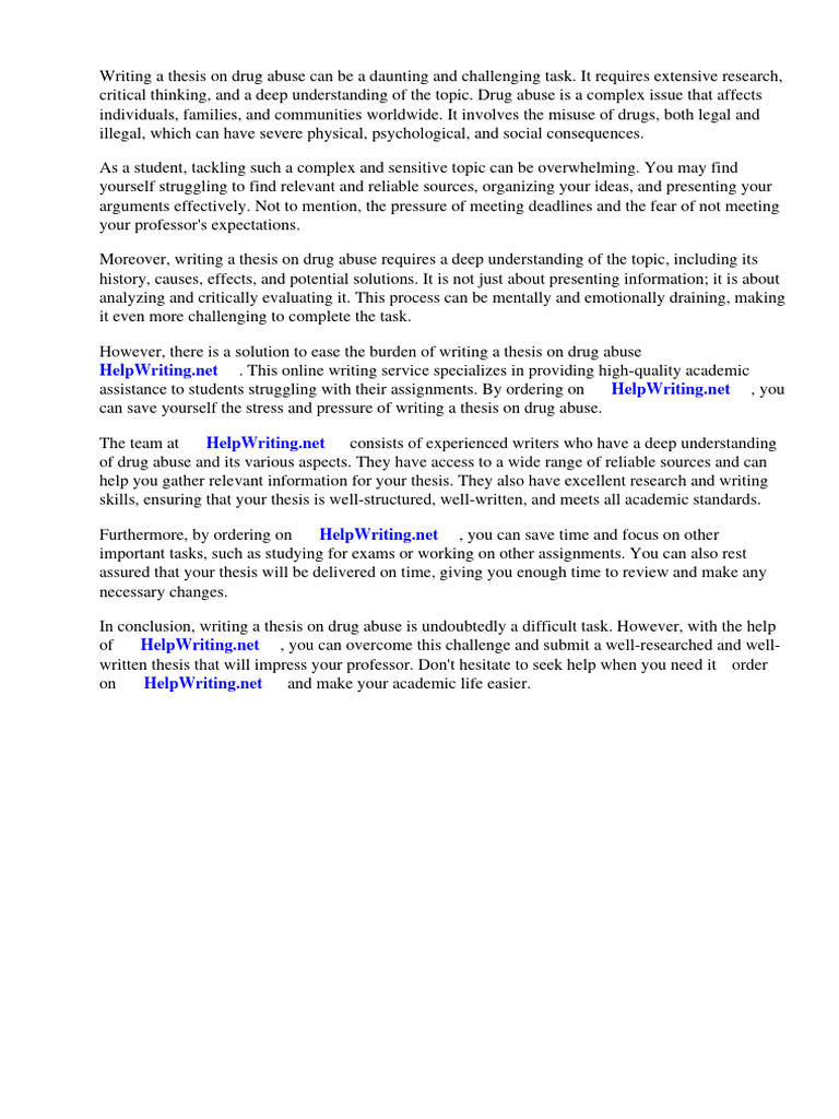 Term Paper of Drug Abuse | PDF | Substance Abuse | Adolescence