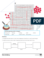 States of Matter Wordsearch