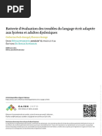 Test ECLA-16+ : Évaluation des Jeunes Adultes | PDF | Dyslexie