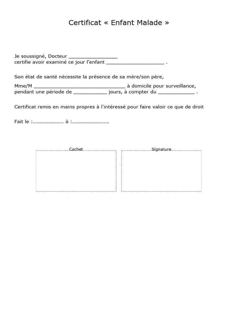 certificat-m-dical-pour-enfant-malade-pdf