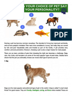 What Does Your Choice of Pet Say About You