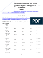 Test Bank For Mathematics For Business 10Th Edition Salzman Clendenen 0132898357 9780132898355 Full Chapter PDF