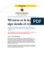 Blog Toros El Comercio public 18 marzo 2024 - Triunfo de Roca Rey en Valencia