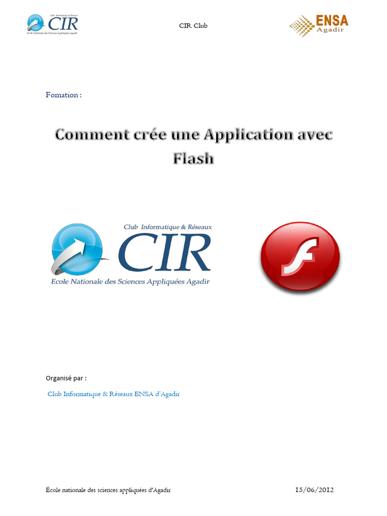 Formation Flash : Créer une Application | PDF | Adobe Flash | Logiciel