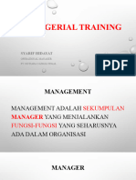 Managerial Training