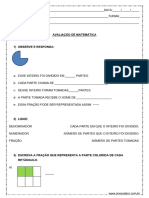 Avaliacao de Matematica 4º Ano