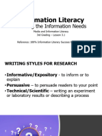 L3.1 InformationLiteracy