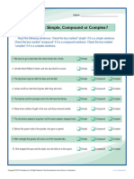 Sentence Patterns Exercise