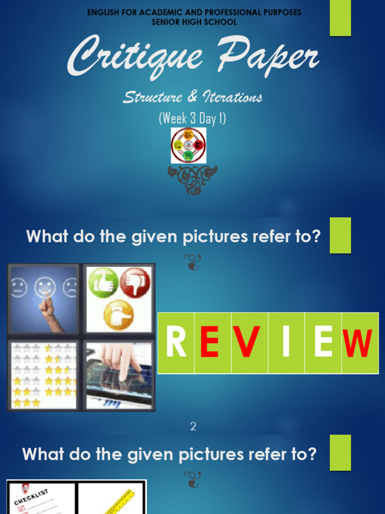 Critique Paper Structure and Examples | PDF