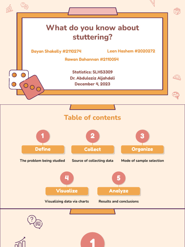 Statistics Project - Bayan, Leen, Rawan | PDF | Stuttering | Sampling ...