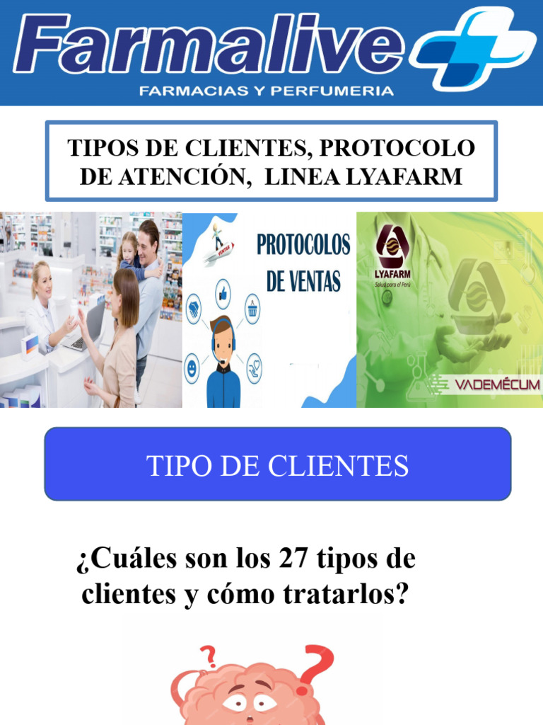 Farmalive Tipo Cliente, Protocolo , Lyafarm | PDF | Cliente | Marca