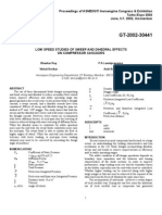 Low Speed Studies of Sweep and Dihedral Effects on Compressor Cascades – ASME TurboExpo 2002