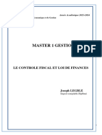 Master 1 Gestion - Le Controle Fiscal Et Loi de Finances