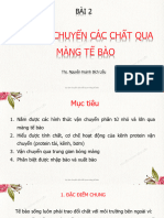 BÀI 2. SỰ VẬN CHUYỂN VẬT CHẤT QUA MÀNG TẾ BÀO