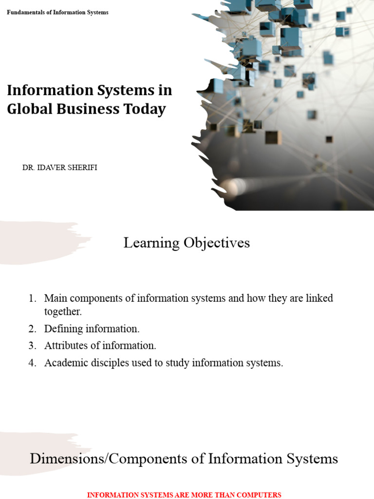 Overview of Information Systems Essentials | PDF | Information System ...