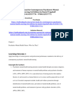 Solution Manual For Contemporary Psychiatric Mental Health Nursing 3Rd Edition by Kneisl Trigoboff Isbn 0132557770 978013255777 Full Chapter PDF