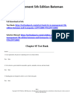 M Management 5Th Edition Bateman Test Bank Full Chapter PDF