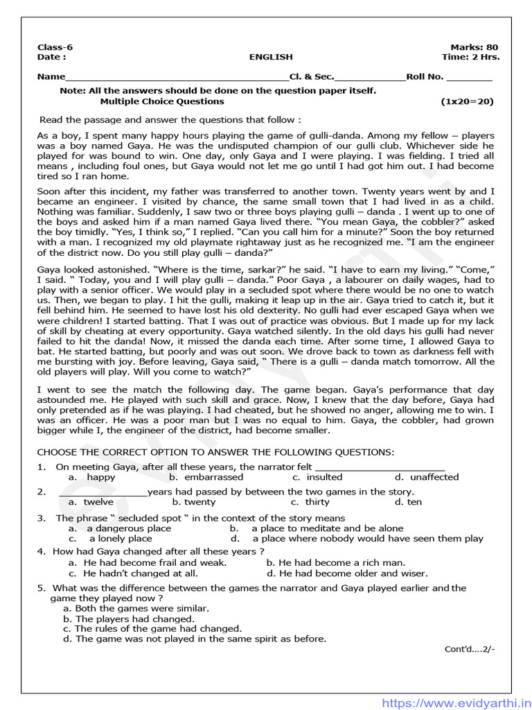 English-Question-Paper-2 | PDF