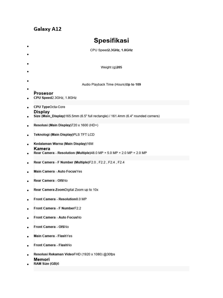 Galaxy A12 Pdf Tablet Computer Film And Video Technology