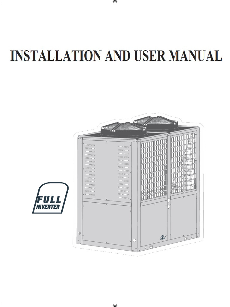 inverter swimming pool heat pump manual big models
