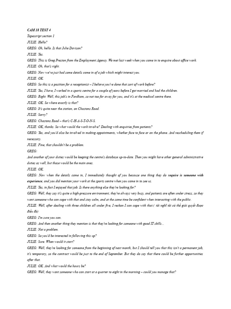 CAM 18 Test 4 Listening Transcript | PDF | Satellite | Victor Hugo