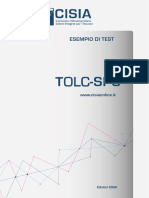 Esempio Di Prova TOLC-SPS