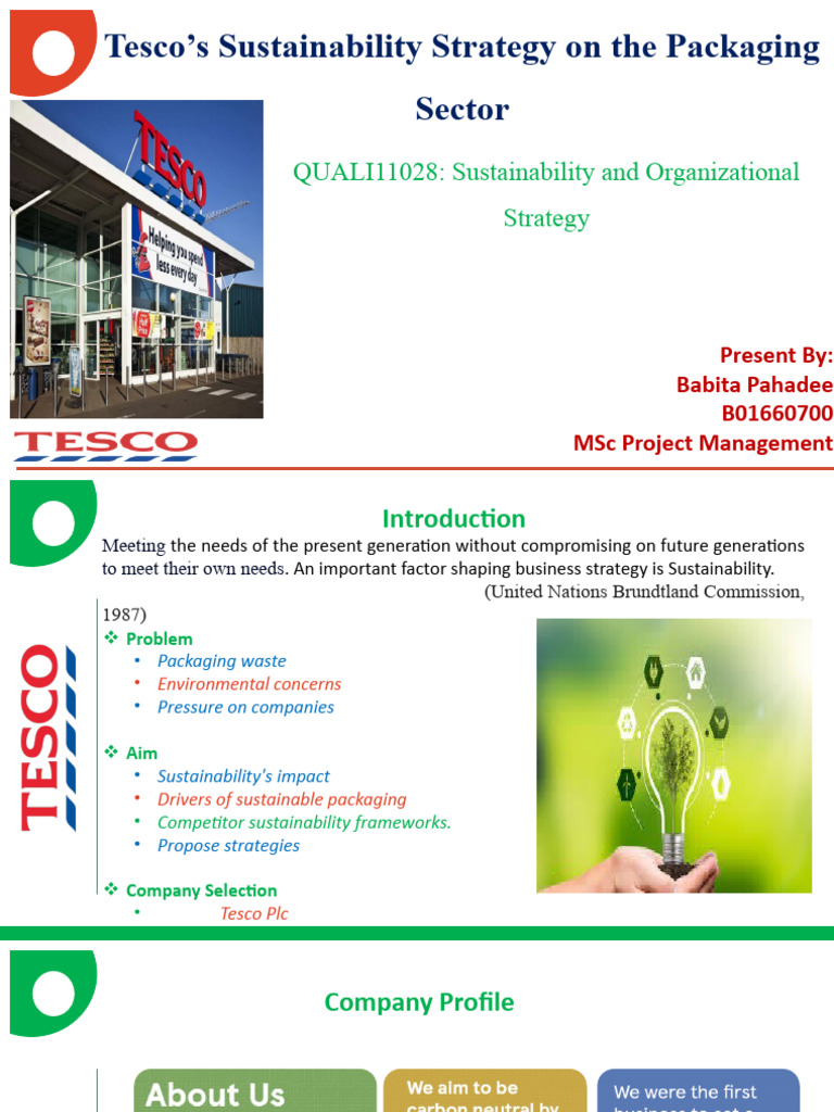 Tesco's Sustainable Packaging Strategy | PDF | Sustainability | Recycling