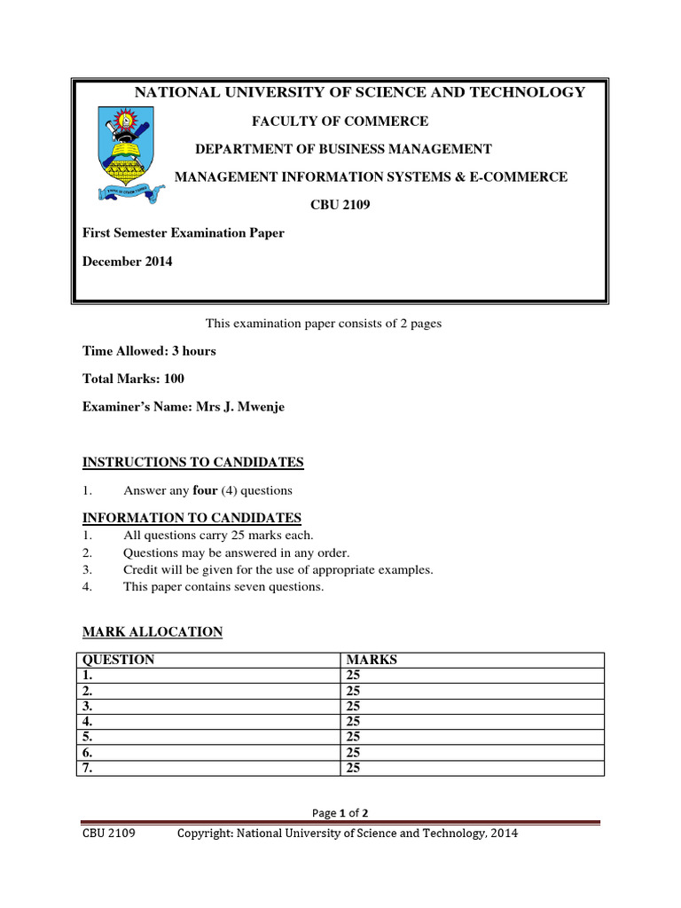 CBU2109201412 Management Information Systems and E-Commerce | PDF ...
