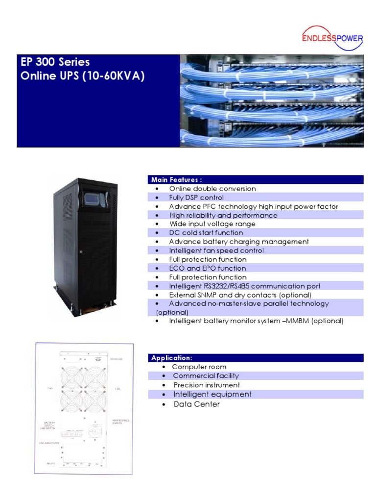EP300 Series Online UPS Overview | PDF