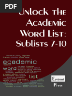 Unlock The Academic Wordlist Sublists 7-10-9781912579709